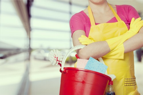 Local Bermondsey cleaning team working on a detailed property clean